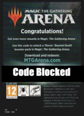 Unused MTG Arena Code Card: Theros Beyond Death Booster (LIMIT 5)